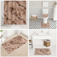 Hawaii Brown Hibiscus Pikake Lei Bathroom Set - Polynesian Pride