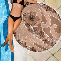 Hawaii Brown Hibiscus Pikake Lei Beach Blanket - Polynesian Pride