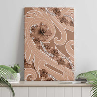 Hawaii Brown Hibiscus Pikake Lei Canvas Wall Art - Polynesian Pride