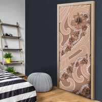 Hawaii Brown Hibiscus Pikake Lei Door Cover - Polynesian Pride
