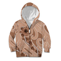 Hawaii Brown Hibiscus Pikake Lei Kid Hoodie - Polynesian Pride