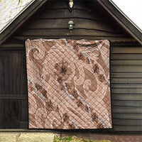 Hawaii Brown Hibiscus Pikake Lei Quilt - Polynesian Pride