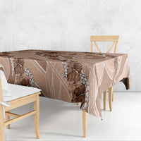 Hawaii Brown Hibiscus Pikake Lei Tablecloth - Polynesian Pride