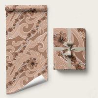 Hawaii Brown Hibiscus Pikake Lei Wrapping Paper - Polynesian Pride