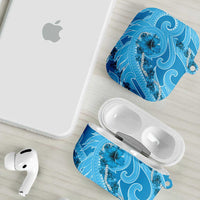 Hawaii Blue Hibiscus Pikake Lei AirPods Case LT05 - Polynesian Pride