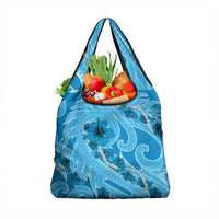 Hawaii Blue Hibiscus Pikake Lei Grocery Bag - Polynesian Pride