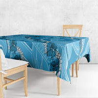 Hawaii Blue Hibiscus Pikake Lei Tablecloth - Polynesian Pride