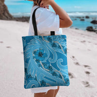 Hawaii Blue Hibiscus Pikake Lei Tote Bag LT05 - Polynesian Pride