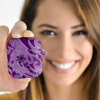 Hawaii Violet Hibiscus Pikake Lei AirPods Case LT05 Violet - Polynesian Pride
