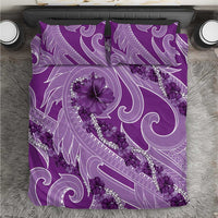 Hawaii Violet Hibiscus Pikake Lei Bedding Set - Polynesian Pride
