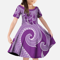 Hawaii Violet Hibiscus Pikake Lei Family Matching Mermaid Dress and Hawaiian Shirt - Polynesian Pride