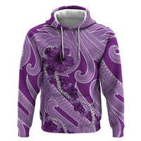 Hawaii Violet Hibiscus Pikake Lei Hoodie - Polynesian Pride