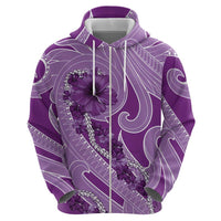 Hawaii Violet Hibiscus Pikake Lei Hoodie - Polynesian Pride