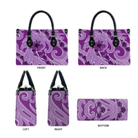 Hawaii Violet Hibiscus Pikake Lei Leather Bag - Polynesian Pride