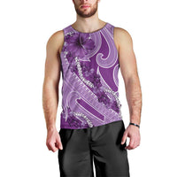 Hawaii Violet Hibiscus Pikake Lei Men Tank Top - Polynesian Pride