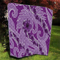 Hawaii Violet Hibiscus Pikake Lei Quilt - Polynesian Pride