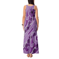 Hawaii Violet Hibiscus Pikake Lei Tank Maxi Dress LT05 - Polynesian Pride