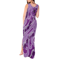 Hawaii Violet Hibiscus Pikake Lei Tank Maxi Dress LT05 - Polynesian Pride