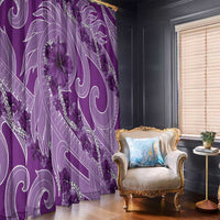 Hawaii Violet Hibiscus Pikake Lei Window Curtain - Polynesian Pride