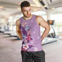 Hawaii Tropical Flowers Men Tank Top Polynesian Tattoo Lavender LT05 Lavender - Polynesian Pride