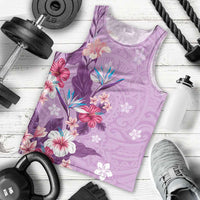 Hawaii Tropical Flowers Men Tank Top Polynesian Tattoo Lavender LT05 - Polynesian Pride