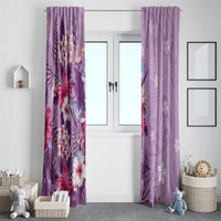 Hawaii Tropical Flowers Window Curtain Polynesian Tattoo Lavender LT05 - Polynesian Pride