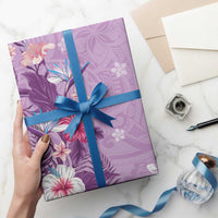 Hawaii Tropical Flowers Wrapping Paper Polynesian Tattoo Lavender LT05 - Polynesian Pride
