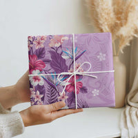 Hawaii Tropical Flowers Wrapping Paper Polynesian Tattoo Lavender LT05 - Polynesian Pride