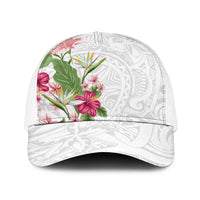 Hawaii Tropical Flowers Baseball Net Cap Polynesian Tattoo White LT05 One Size White White - Polynesian Pride