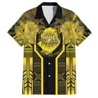 Niue The Rock Family Matching Long Sleeve Bodycon Dress and Hawaiian Shirt The Island Of The Uga - Polynesian Pride