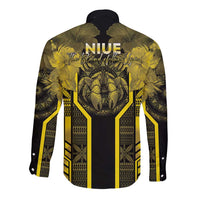 Niue The Rock Long Sleeve Button Shirt The Island Of The Uga LT05 - Polynesian Pride