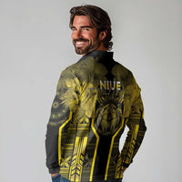 Niue The Rock Long Sleeve Polo Shirt The Island Of The Uga LT05 - Polynesian Pride