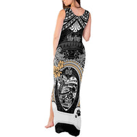 Personalized Shiba Inu Dog Tank Maxi Dress With Polynesian Heart Name Tags LT05 - Polynesian Pride