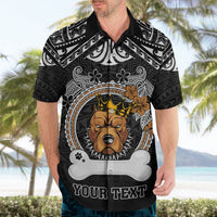 Personalized Pitbull Dog Hawaiian Shirt With Polynesian Heart Name Tags LT05 - Polynesian Pride