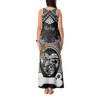 Personalized Pitbull Dog Tank Maxi Dress With Polynesian Heart Name Tags LT05 - Polynesian Pride