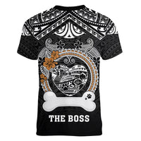 personalized-pitbull-dog-women-v-neck-t-shirt-with-polynesian-heart-name-tags