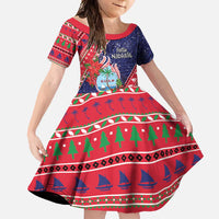 Guam Christmas Family Matching Long Sleeve Bodycon Dress and Hawaiian Shirt Felis Nabidat Guaman Seal With Poinsettia
