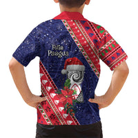 Guam Christmas Hawaiian Shirt Felis Nabidat Guaman Seal With Poinsettia LT05 - Polynesian Pride
