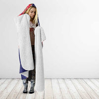 Guam Christmas Hooded Blanket Felis Nabidat Guaman Seal With Poinsettia LT05 - Polynesian Pride