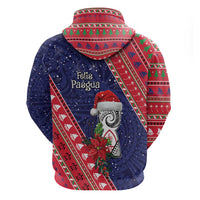Guam Christmas Hoodie Felis Nabidat Guaman Seal With Poinsettia