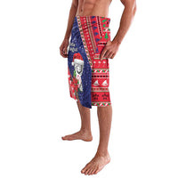 Guam Christmas Lavalava Felis Nabidat Guaman Seal With Poinsettia LT05 - Polynesian Pride
