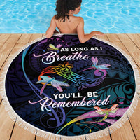 Polynesia Memorial Beach Blanket Always Remembered Dragonfly Polynesian Style LT05 - Polynesian Pride