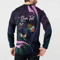 Personalised Polynesia Memorial Button Sweatshirt Always Remembered Dragonfly Polynesian Style LT05 - Polynesian Pride