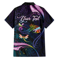 Personalised Polynesia Memorial Family Matching Tank Maxi Dress and Hawaiian Shirt Always Remembered Dragonfly Polynesian Style