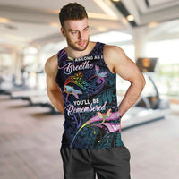 Personalised Polynesia Memorial Men Tank Top Always Remembered Dragonfly Polynesian Style LT05 Colorful - Polynesian Pride