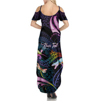 Personalised Polynesia Memorial Summer Maxi Dress Always Remembered Dragonfly Polynesian Style LT05 - Polynesian Pride