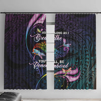 Polynesia Memorial Window Curtain Always Remembered Dragonfly Polynesian Style LT05 With Hooks Colorful - Polynesian Pride