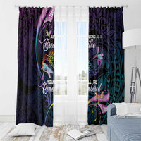 Polynesia Memorial Window Curtain Always Remembered Dragonfly Polynesian Style LT05 - Polynesian Pride