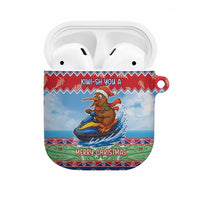 New Zealand Christmas AirPods Case Funny Jet Ride Kiwi Xmas LT05 Blue - Polynesian Pride