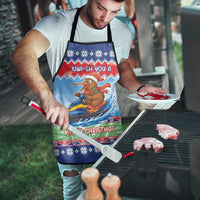 New Zealand Christmas Apron Funny Jet Ride Kiwi Xmas - Polynesian Pride